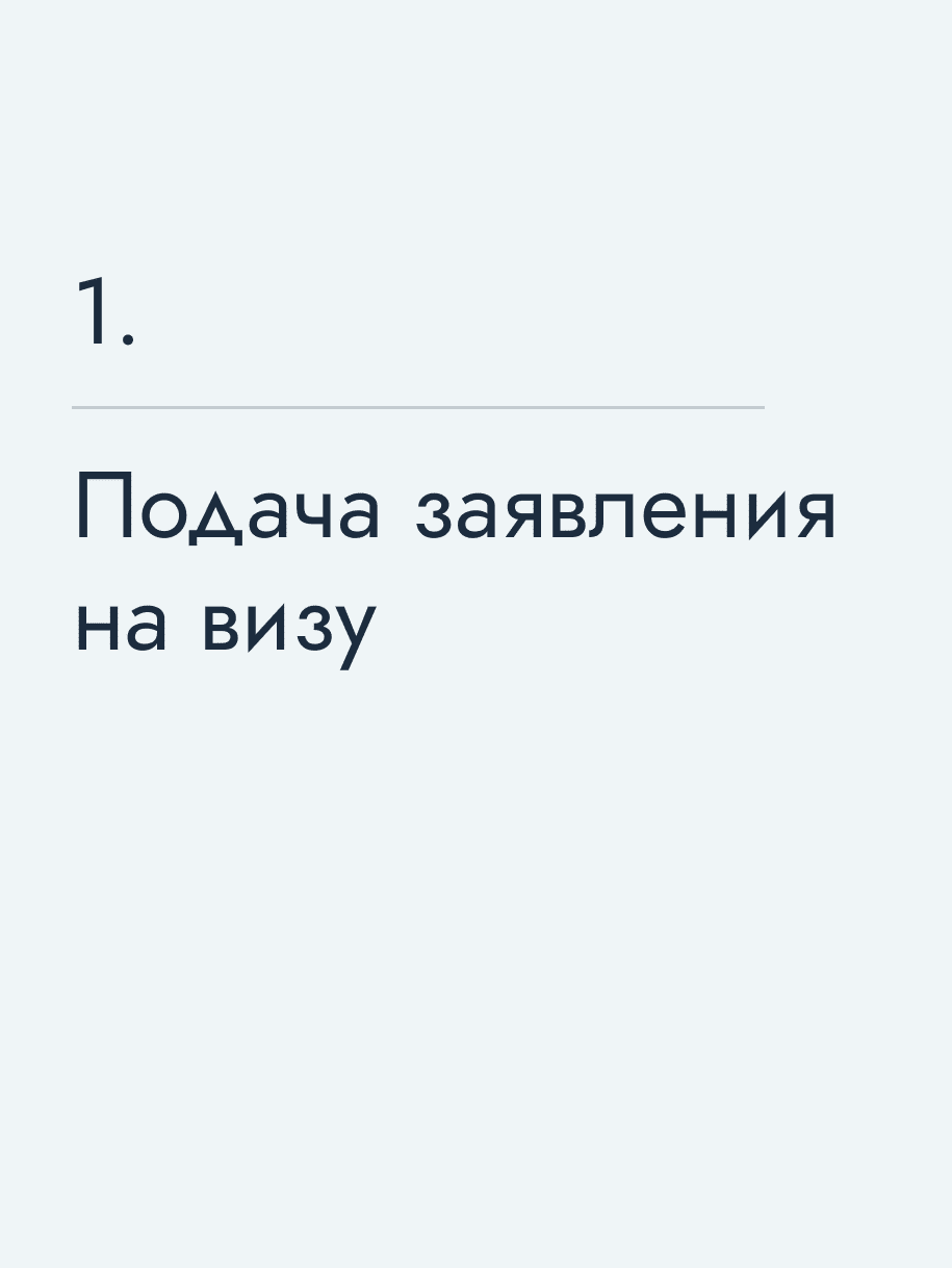 Подача заявления на визу