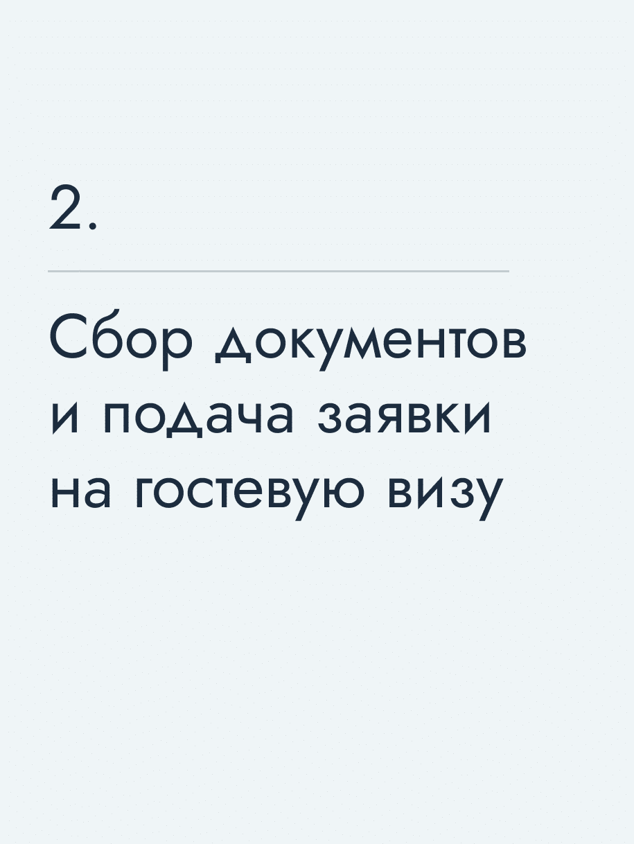 Сбор документов и подача заявки на гостевую визу