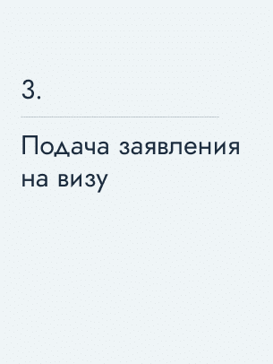 Подача заявления на визу