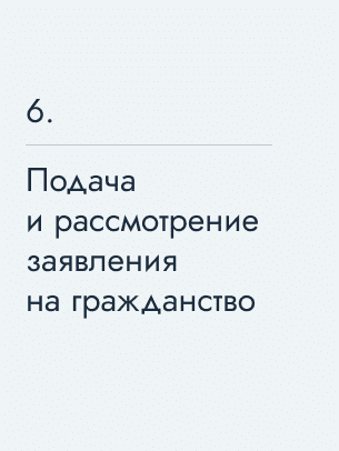 Подача и рассмотрение заявления на гражданство