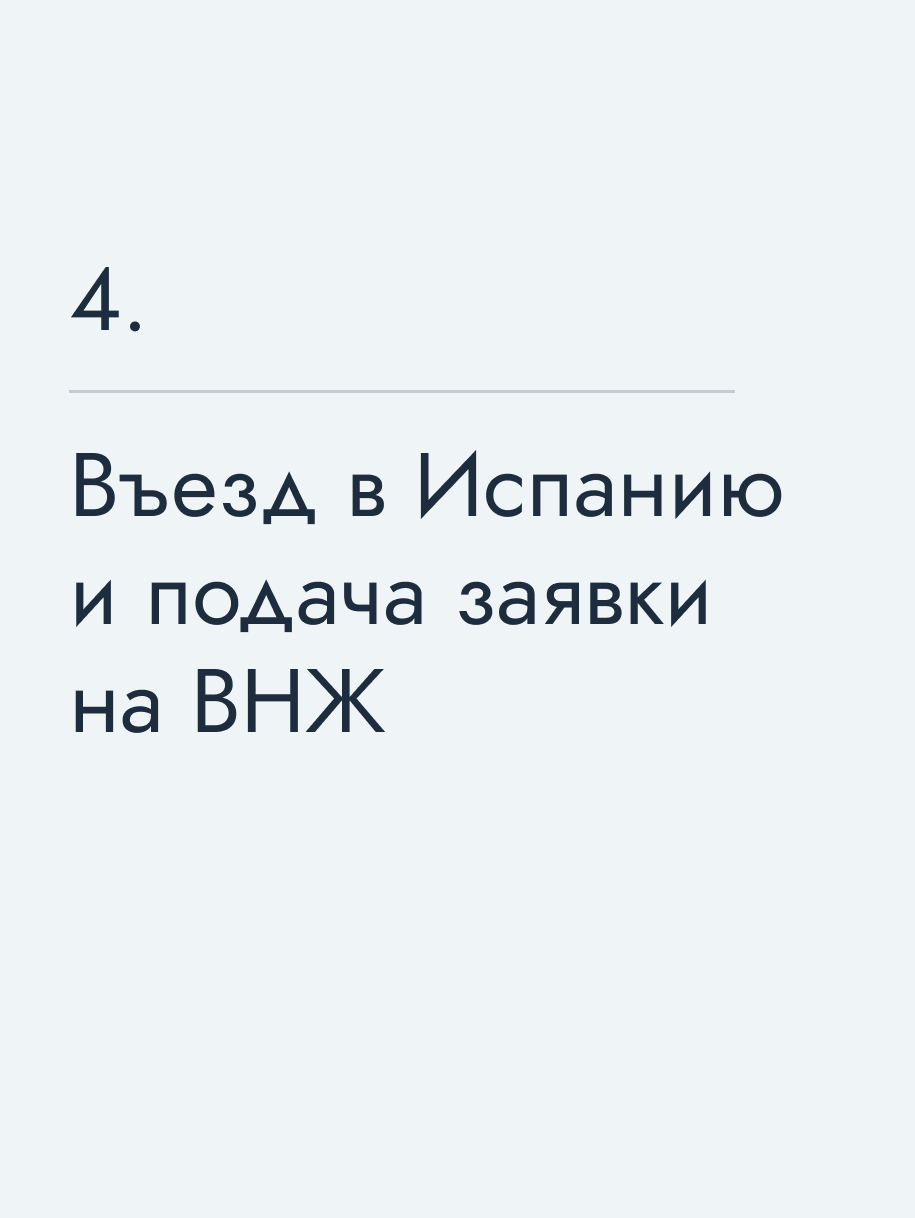 Въезд в Испанию и подача заявки на ВНЖ