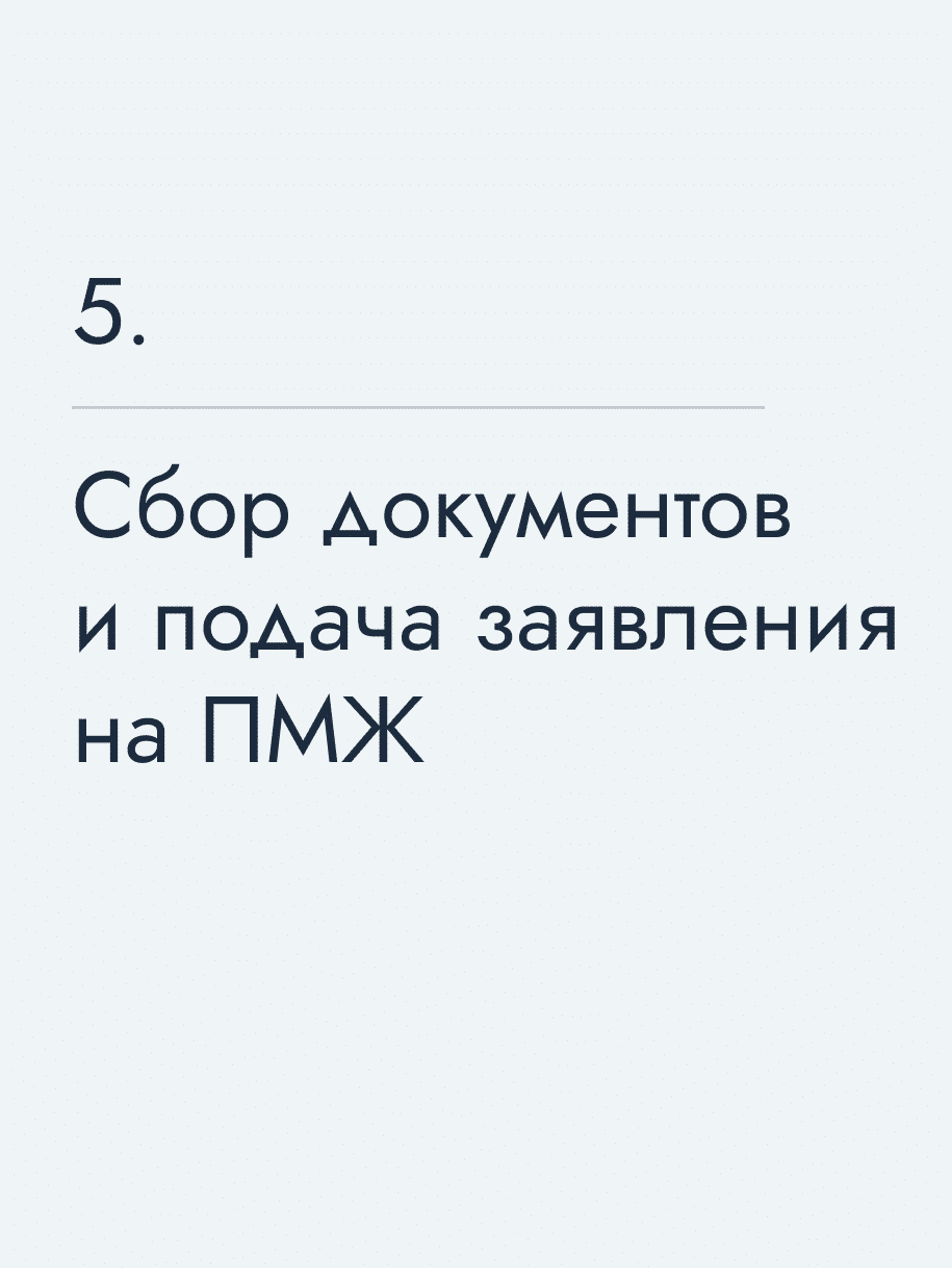 Сбор документов и подача заявления на ПМЖ