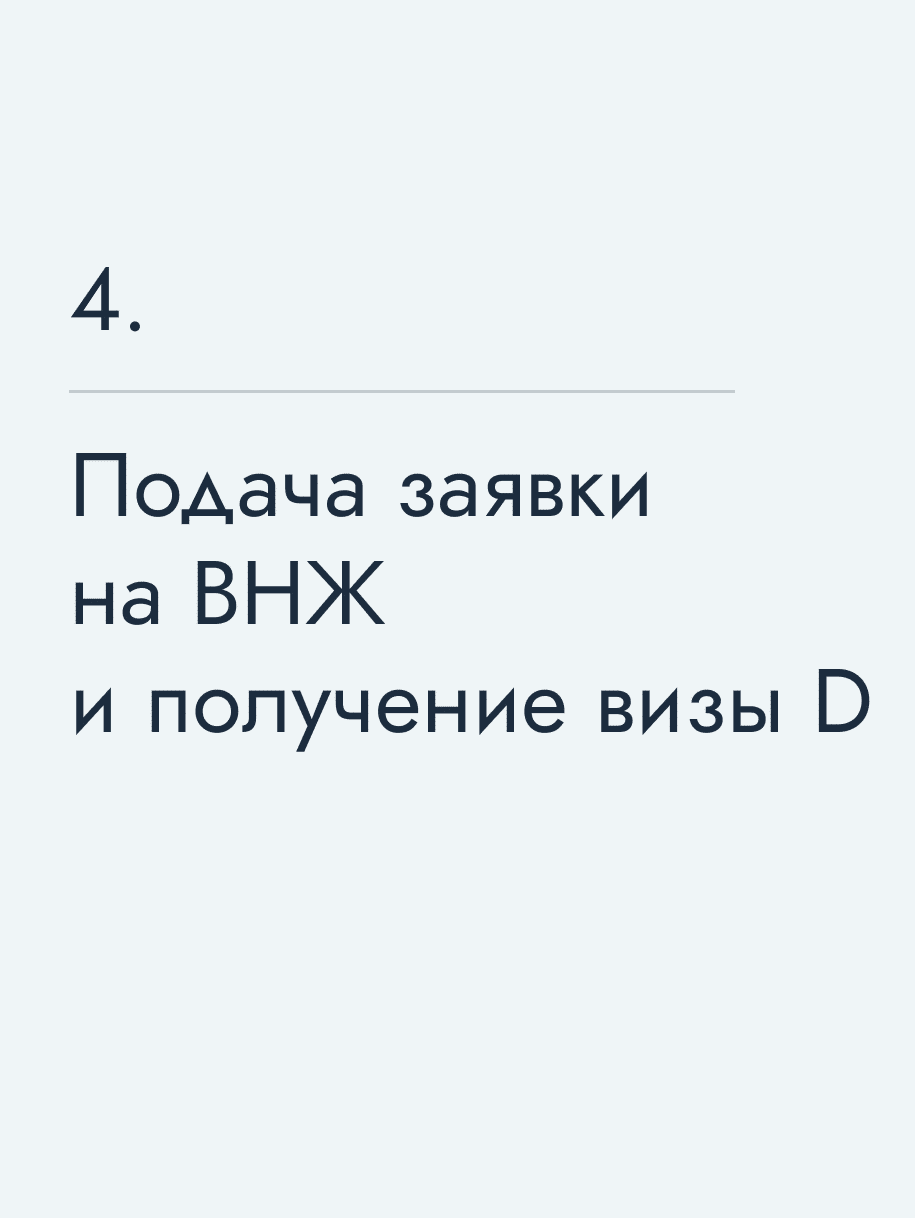 Подача заявки на ВНЖ и получение визы D