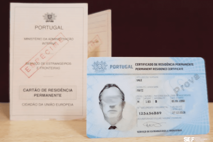 Карта ПМЖ в Португалии