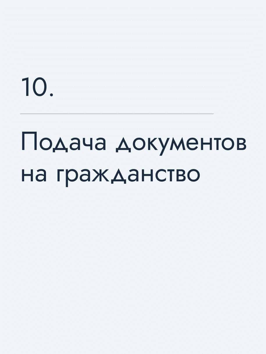 Подача документов на гражданство