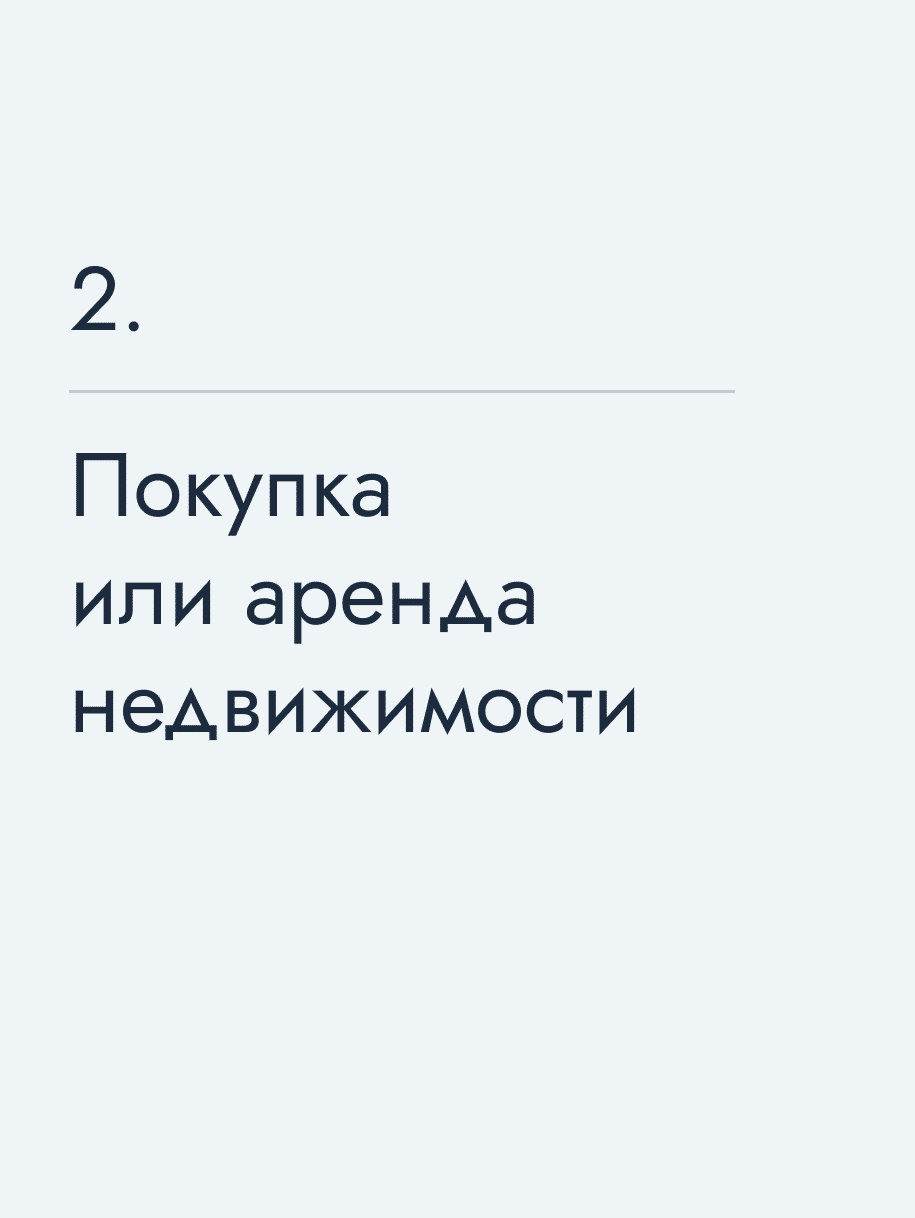 Покупка или аренда недвижимости