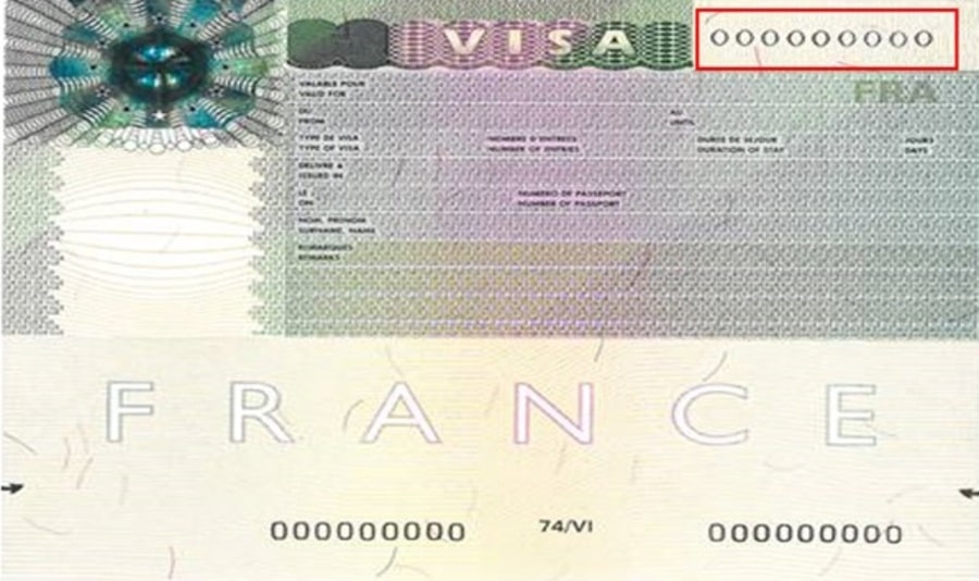 Долгосрочная виза D во Францию: образец визы