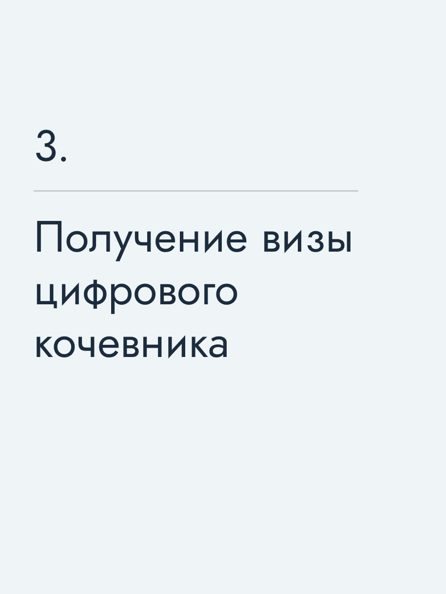 Получение визы цифрового кочевника