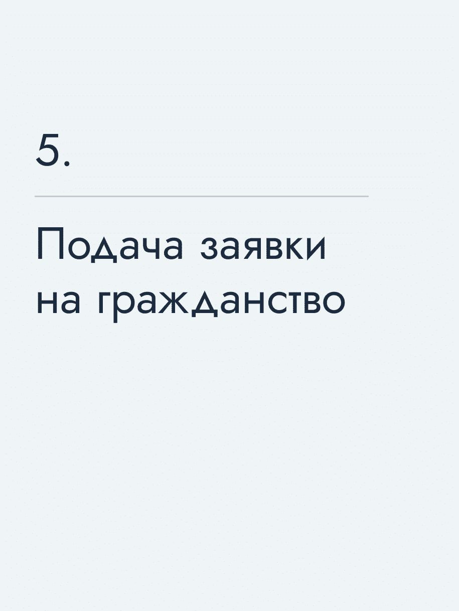 Подача заявки на гражданство