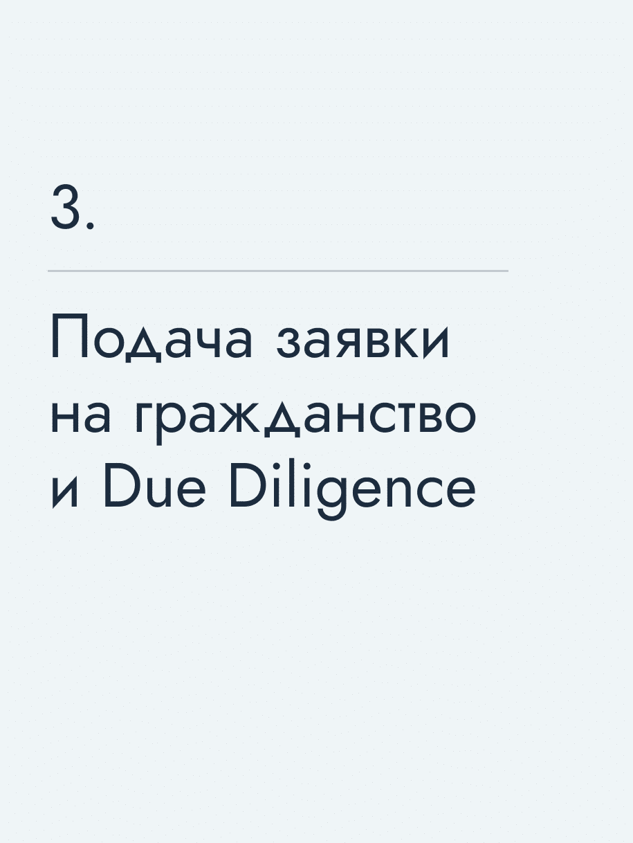 Подача заявки на гражданство и Due Diligence