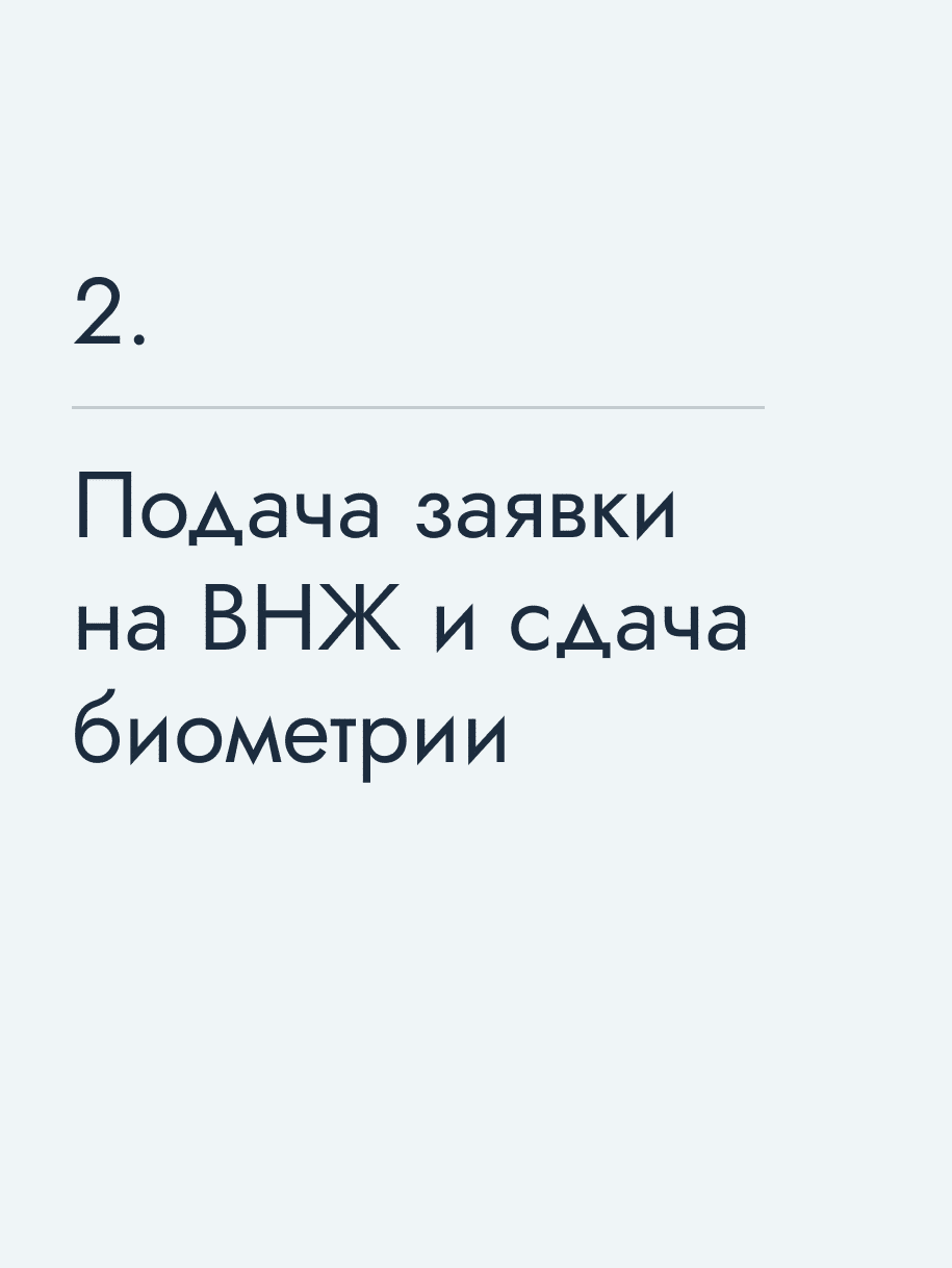 Подача заявки на ВНЖ и сдача биометрии