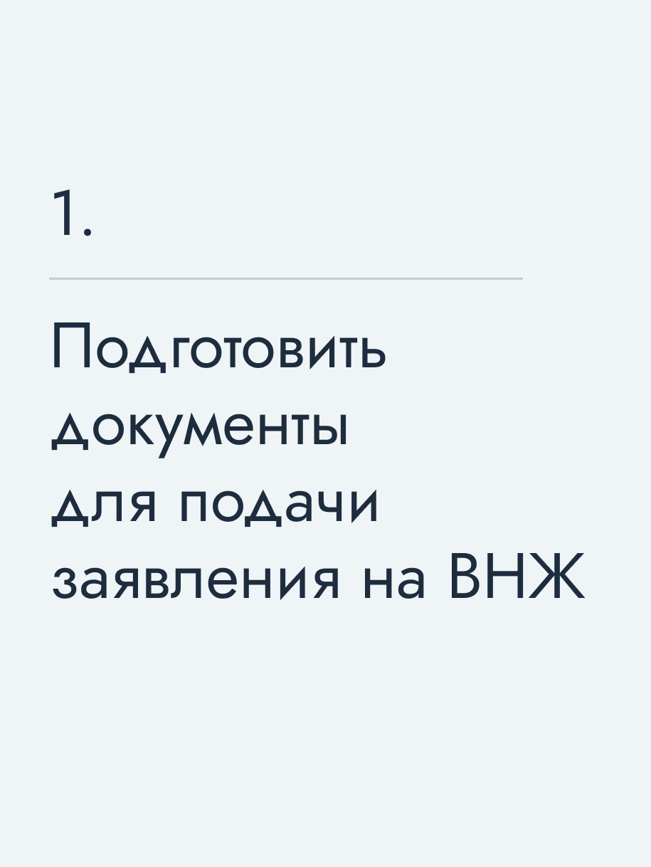 Подготовить документы для подачи заявления на ВНЖ