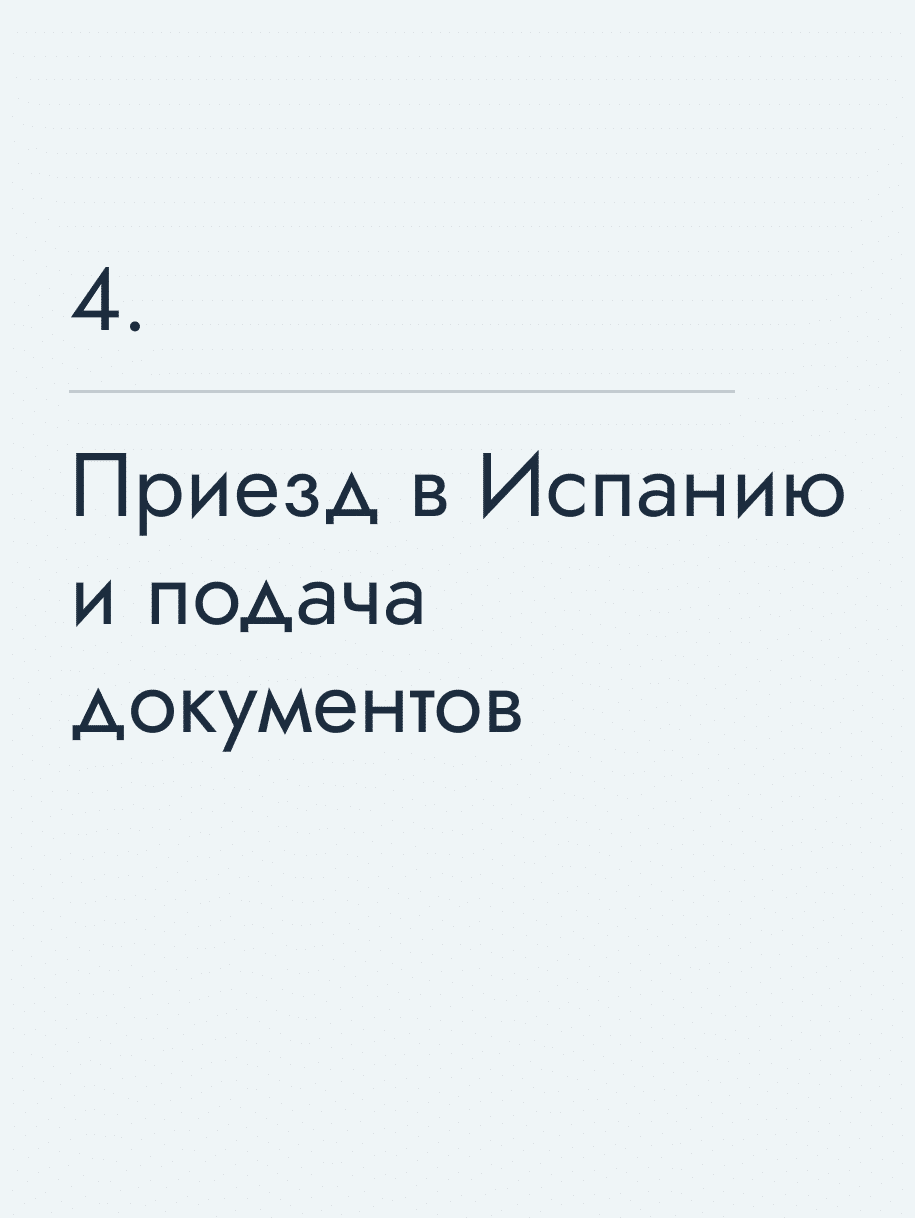 Приезд в Испанию и подача документов