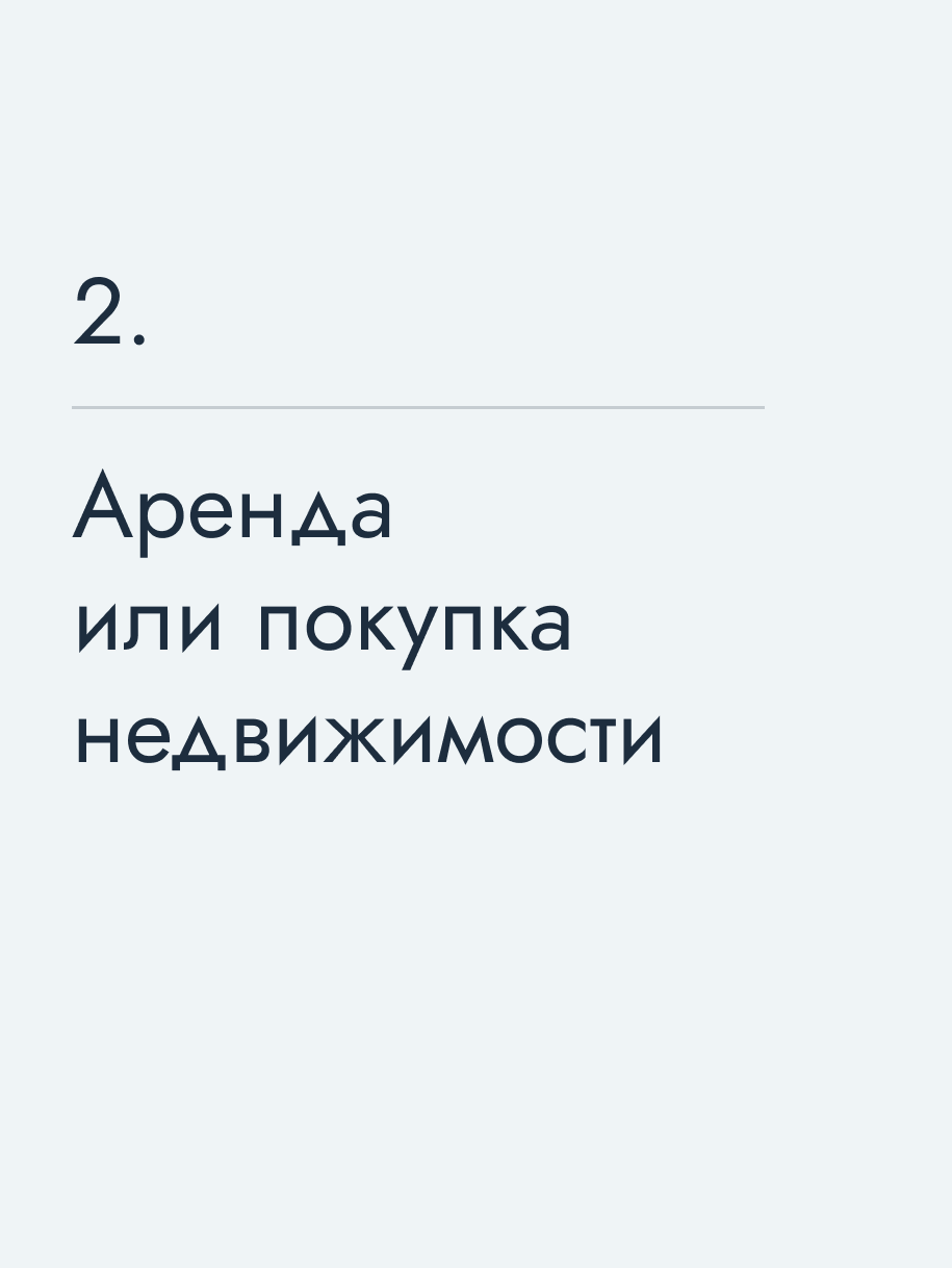 Аренда или покупка недвижимости