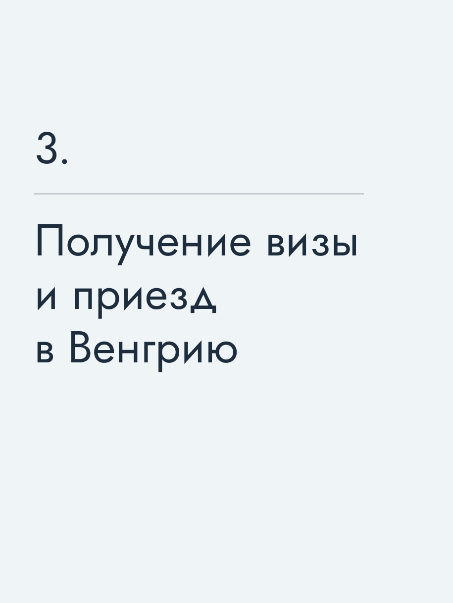 Получение визы и приезд в Венгрию