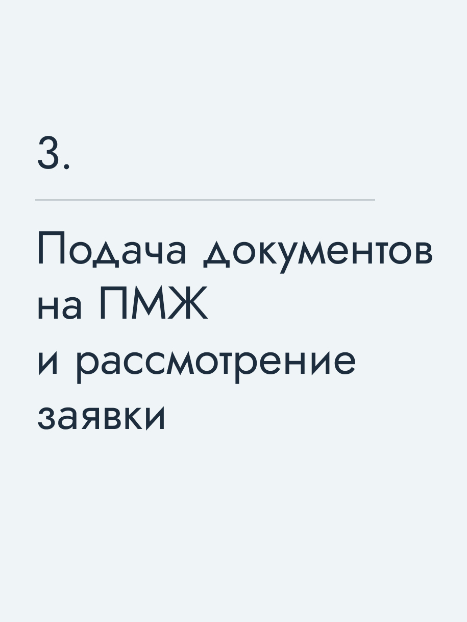 Подача документов на ПМЖ и рассмотрение заявки