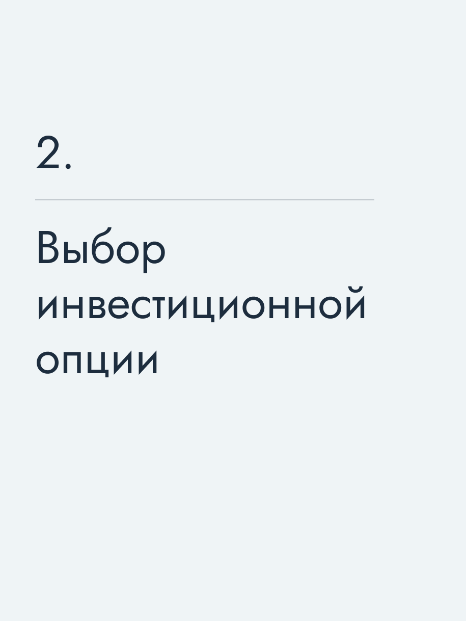 Выбор инвестиционной опции