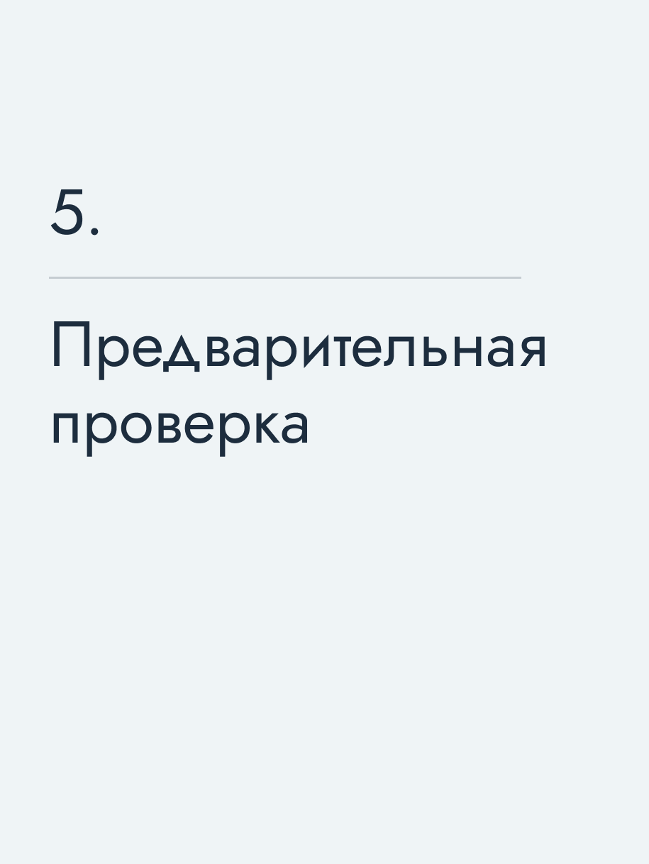 Предварительная проверка