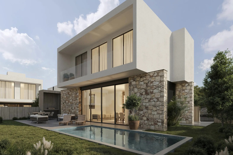 Виллы в современном стиле в прибрежном районе Героскипу, Пафос