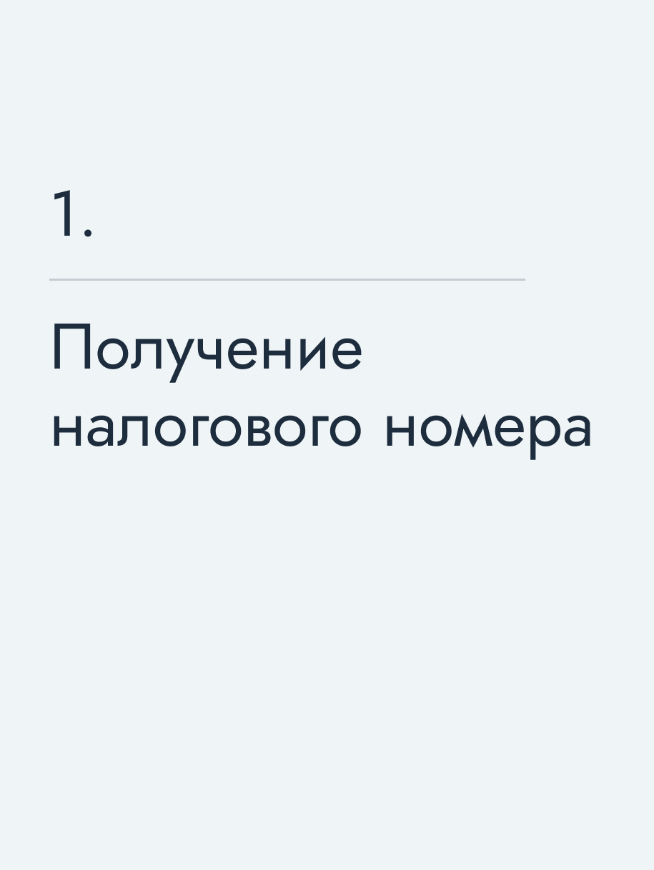 Получение налогового номера